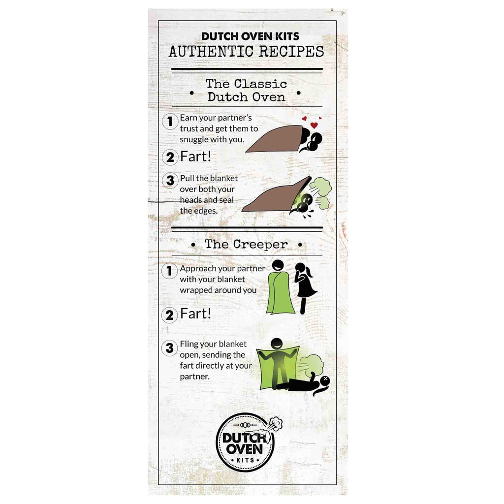 Gift Box for Men Deluxe Dutch Oven Kit Fart Recipe Card