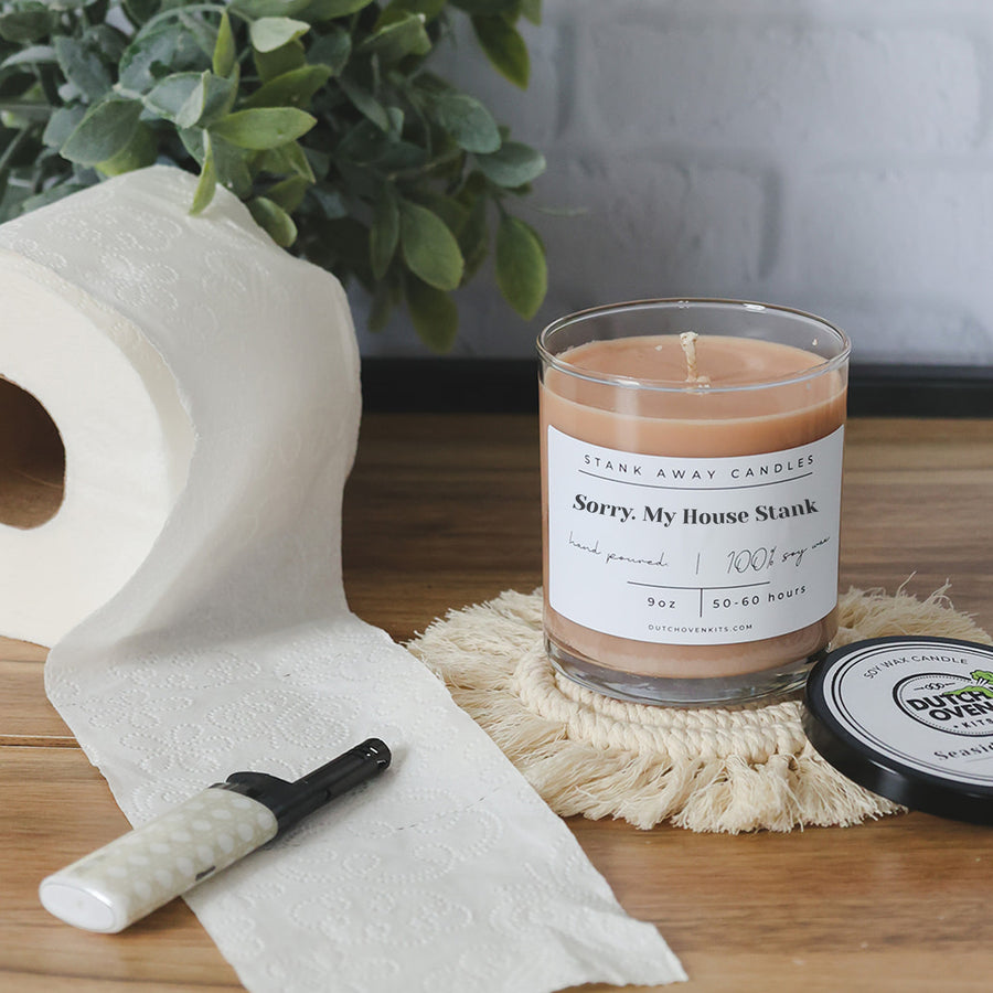 Emergency Poop Candle - Stank Away Hand Poured Soy Wax Candles
