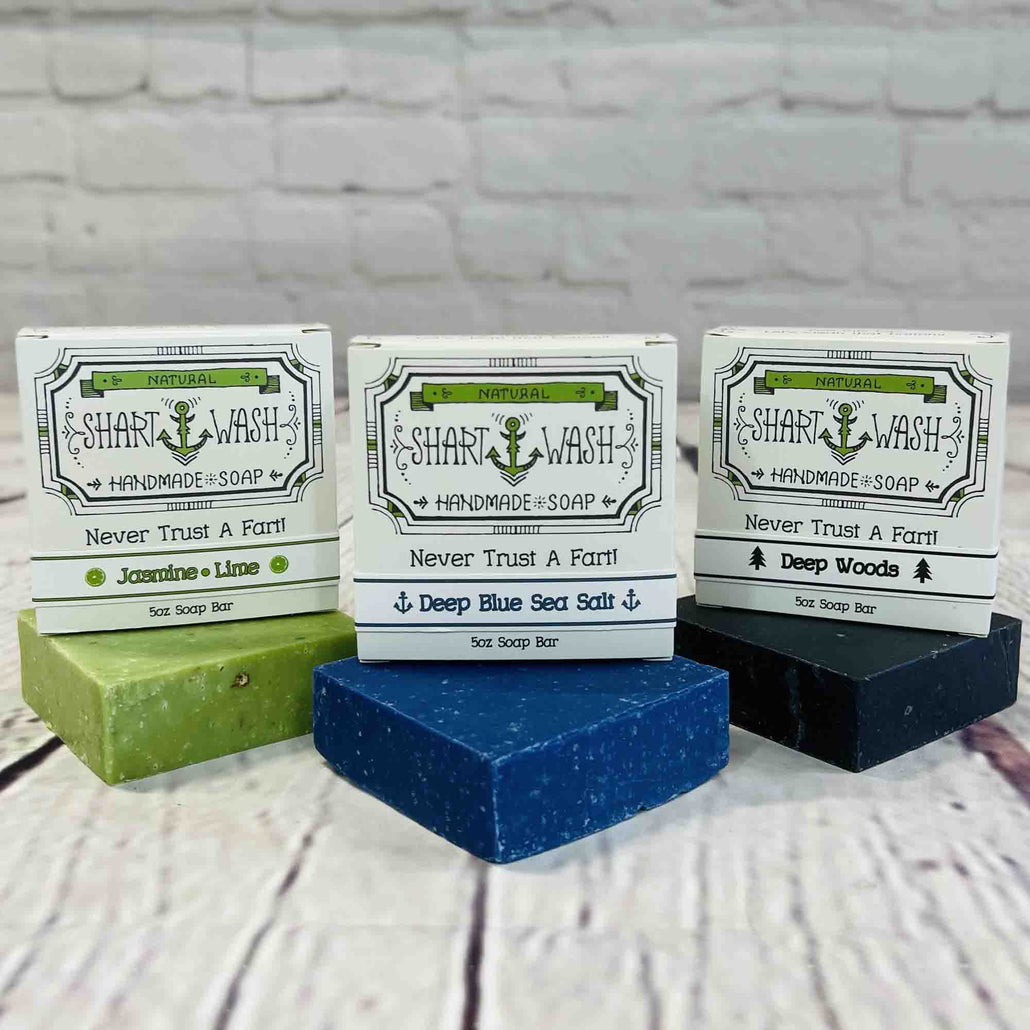 Shart Wash Soap Bars - 3 Pack Bundle