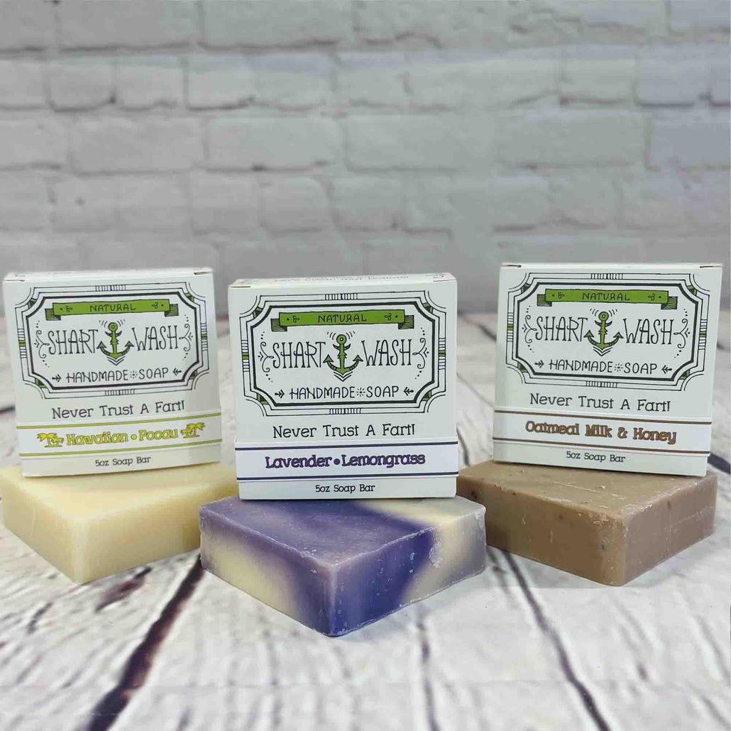 Shart Wash Soap Bars - 3 Pack Bundle