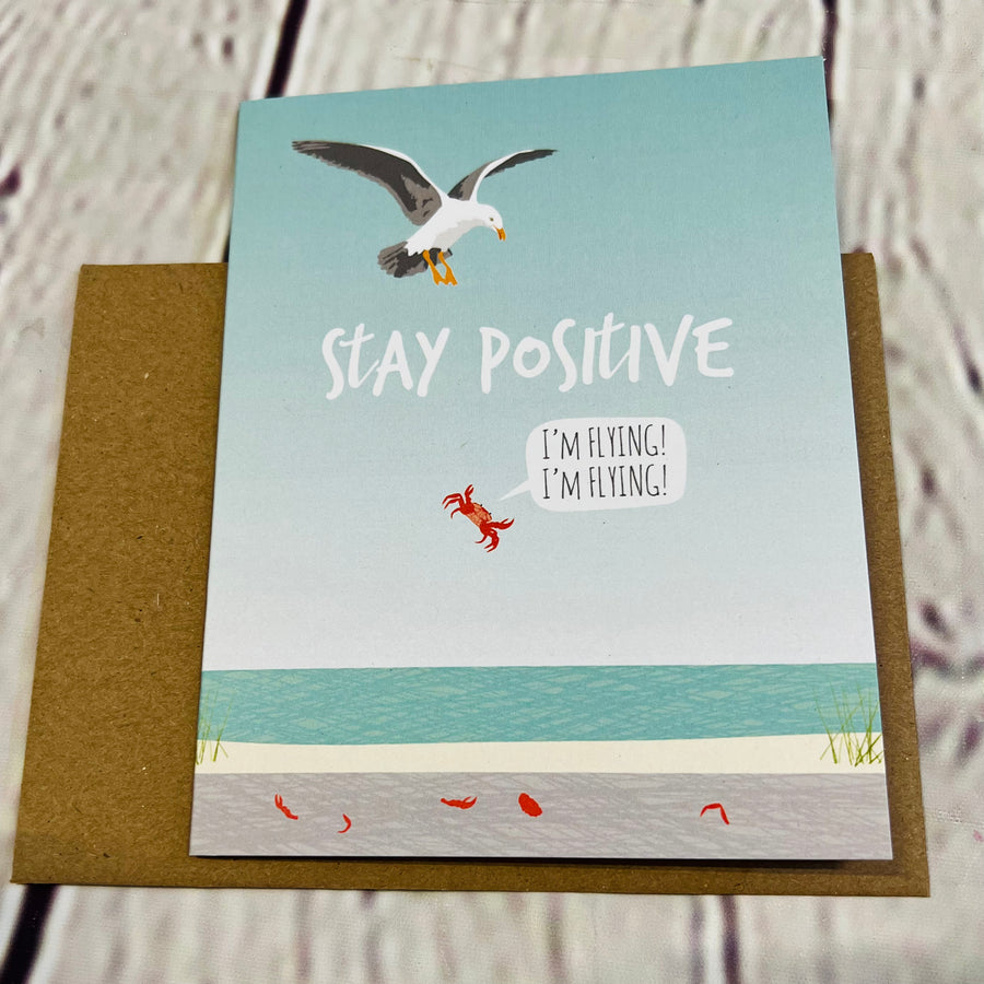Stay Positive Seagull - Sympathy Card